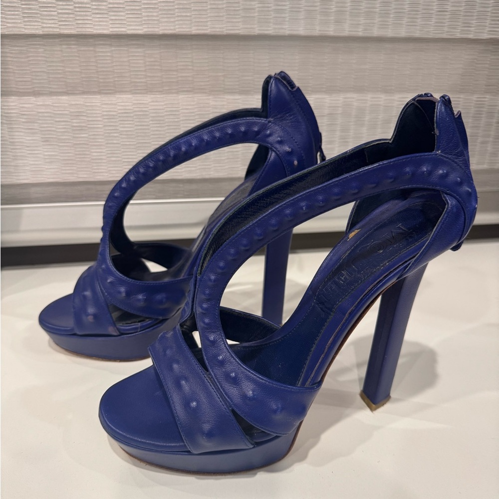 Alexander McQueen Royal blue heels size 37. Beautiful condition.